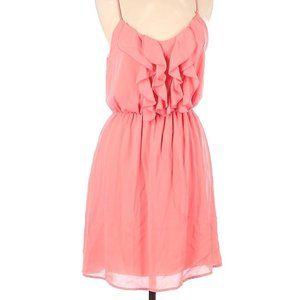 NWT Francesca Size Medium Peach Ruffle Dress
